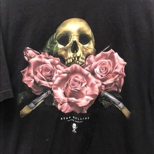 Sullen Ryan Mullins Roses and Paint Brushes Shirt
